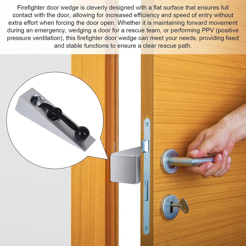 KishYa 2 Pcs Firefighter Wedge, Firefighter Door Wedge, Firefighter Wedge Tool, Aluminium Firefighter Wedge, Metal Firefighter Wedge Fit for Halligan or FuBar Tool - Image 5